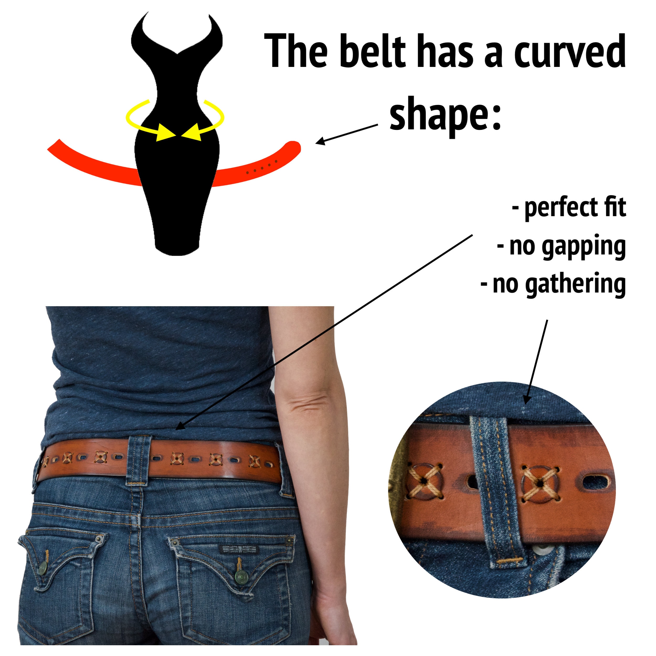 Curved Belt Women display picture 3