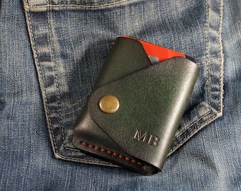 Portafoglio porta carte in pelle minimalista per uomo