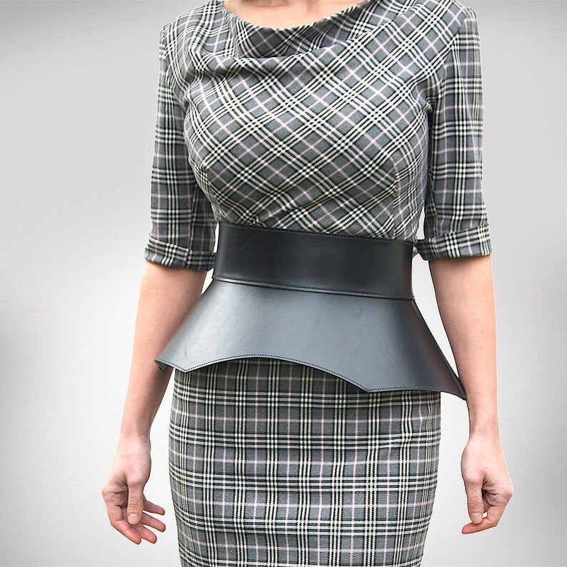 XXS5XL Black Leather Corset Belt Peplum Belt Wide Waist Belt Etsy