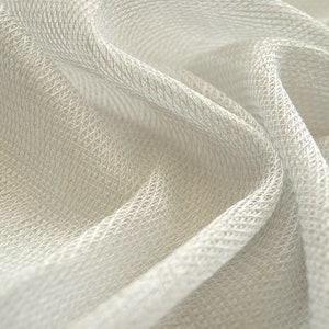 Striped Sheer Linen Curtain 6 Color Options Custom Hand Made.
