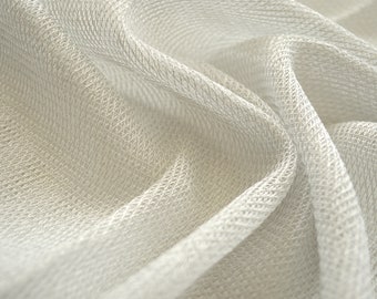 Striped Sheer Linen Curtain 6 Color Options Custom Hand Made.