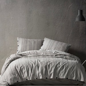 LINEN DUVET COVER with pillowcases set. French bedding vintage style queen size king size designed and made by DasarteHome new linen colours