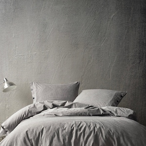 LINEN DUVET COVER with pillowcases set. French bedding vintage style queen size king size designed and made by DasarteHome new linen colours