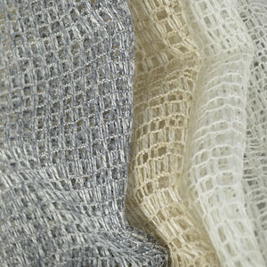 Elegant Net Sheer Curtain. Custom Drapes, Curtains, Panels. Different Heading Types.