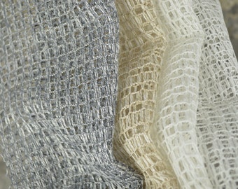 Elegant Net Sheer Curtain. Custom Drapes, Curtains, Panels. Different Heading Types.