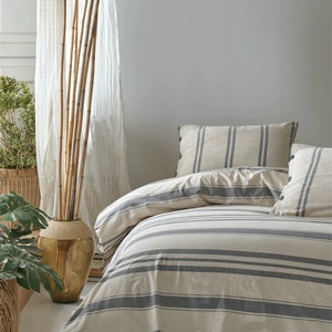LINEN DUVET COVER with pillowcases set. French bedding vintage style queen size king size designed and made by DasarteHome new linen colours