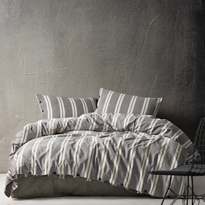 LINEN DUVET COVER with pillowcases set. French bedding vintage style queen size king size designed and made by DasarteHome new linen colours