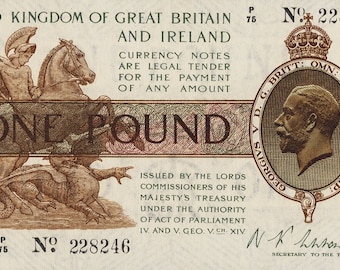 1 Pound - Bank of England 1919 - United Kingdom - Replica