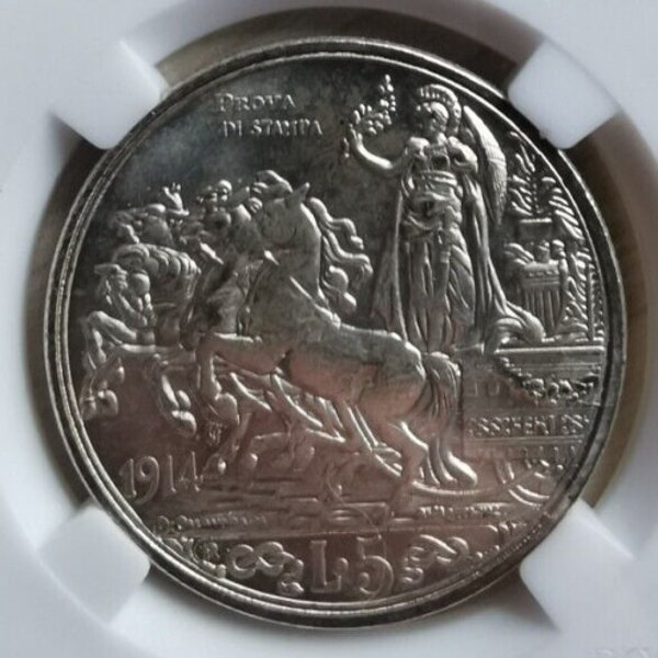 5 Lire Quadriga 1914 - Vittorio Emanuele III - ITALY - Commemorative Coin