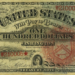 100 Dollars - 1869 - U.S.A. United States of America - Replica