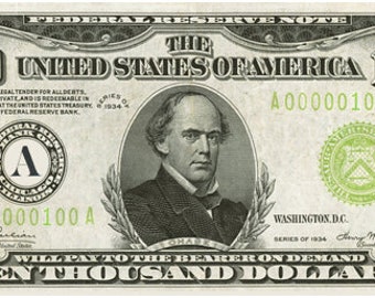 10.000 Dollar – 1934 A – USA Vereinigte Staaten von Amerika - Replik