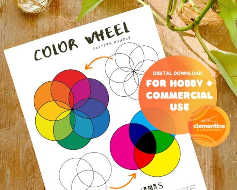 Color Wheel Stained Glass Pattern // DIGITAL DOWNLOAD - Etsy