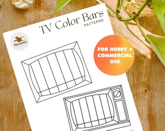 Stained Glass Pattern // DIGITAL DOWNLOAD - TV Color Bars