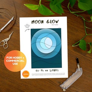 Mönster med månsken i målat glas // DIGITAL NEDLADDNING