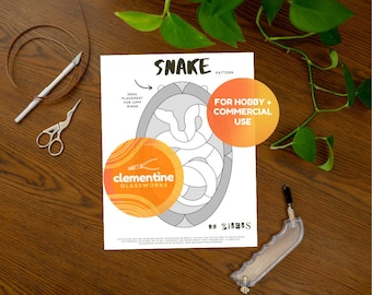 Patrón de vitral // DESCARGA DIGITAL - Serpiente enmarcada