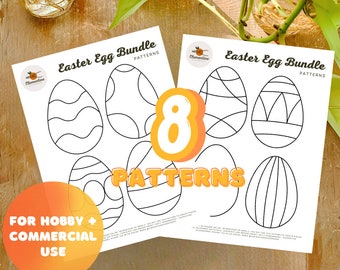Stained Glass Pattern // DIGITAL DOWNLOAD - Easter Egg Bundle
