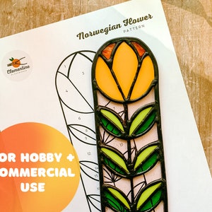 Stained Glass Pattern // DIGITAL DOWNLOAD - Tulip Flower