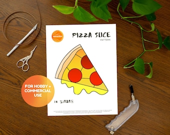 Pizza Stück Buntglas Muster // DIGITAL DOWNLOAD