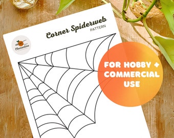 Corner Cobweb Stained Glass Pattern Instant Download PDF, Printable ...