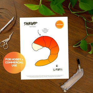 Shrimp Stained Glass Pattern // Digital Download