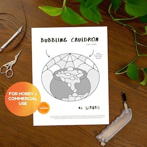 Bubbling Cauldron Stained Glass Pattern // DIGITAL DOWNLOAD