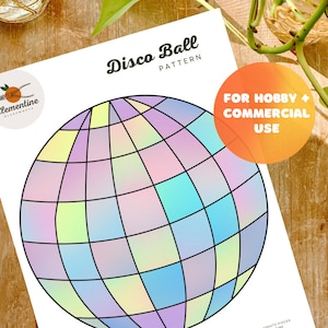Stained Glass Pattern // DIGITAL DOWNLOAD - Disco Ball