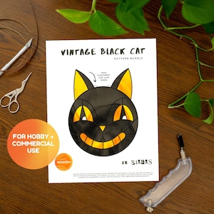 Vintage Halloween Stained Glass Pattern Bundle // DIGITAL DOWNLOAD
