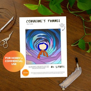 Patrón de vidriera del túnel de Coraline // DESCARGA DIGITAL