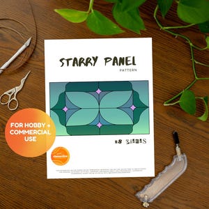 Traditional Panel Stained Glass Pattern // DIGITAL DOWNLOAD