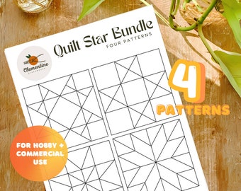 Stained Glass Pattern // DIGITAL DOWNLOAD - Quilt Star