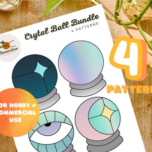 Crystal Ball Stained Glass Pattern Bundle Pack // Digital Download