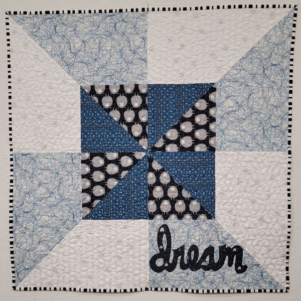 Baby Quilt - Modern Baby Quilt - Double Twilight Pattern  Fabric cuts from quilt #1 make quilt #2. No waste pattern. Sewdreads Quilt Pattern