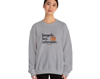 Bagels Lox Schmear Rundhals-Sweatshirt - Jüdische Feiertage, Unisex-Sweatshirt, Bagel Fanatics Apparel