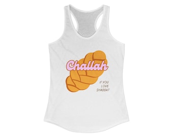 Challah Shabbat Tank Top, Perfect for Summer, Jewish Holiday Apparel, Gift for Her, Casual Wear, Yoga Top