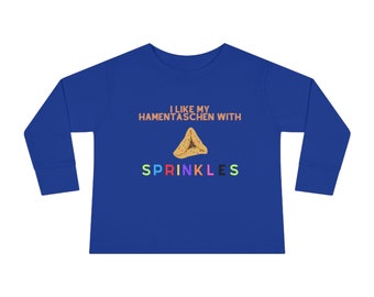 Purim Hamentaschen Sprinkles Kinder Langarmshirt