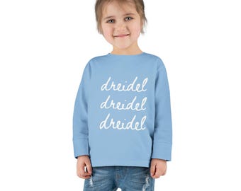 Dreidel Hanukkah Kleinkind-Langarm-T-Shirt