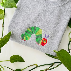 Embroidered Hungry Caterpillar Crewneck Sweater or T-shirt