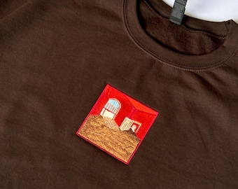 Sudadera Alt, cuello redondo indie bordado, The Sew Rush