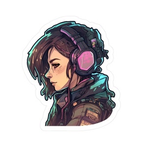 Cyberpunk Sticker Laptop Sticker Cyberpunk Clipart Planner Stickers