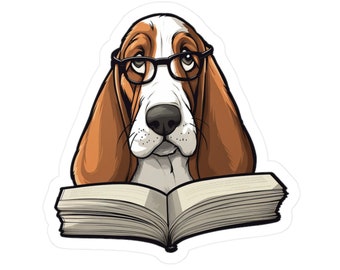 Basset Hound Sticker Basset Clipart Animal Clipart Cute Animal Stickers Laptop Sticker Car Decal Planner Stickers