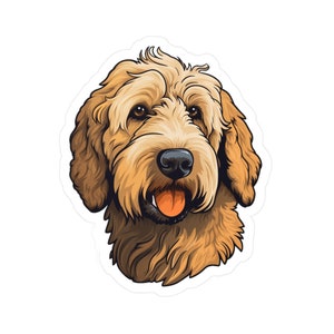 Goldendoodle sticker Goldendoodle clipart dierlijke clipart poedel sticker schattige dieren stickers laptop sticker auto sticker planner stickers