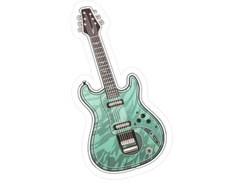 Guitar Sticker Guitar Clipart Electric Guitar Sticker Guitar Lover Gift Laptop Sticker Car Decal Planner Stickers