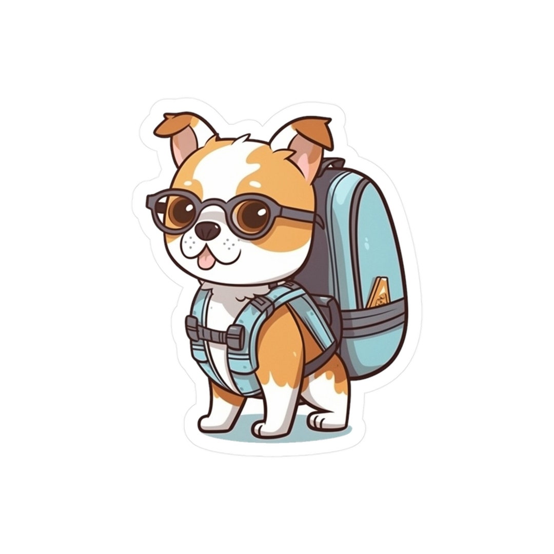 Back to School Sticker Dog Clipart Puppy Sticker Animal Clipart Cute ...