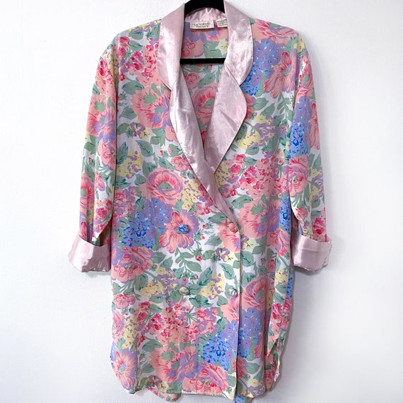 Vintage 90s Gold Label Victorias Secret Floral Ro… - image 2