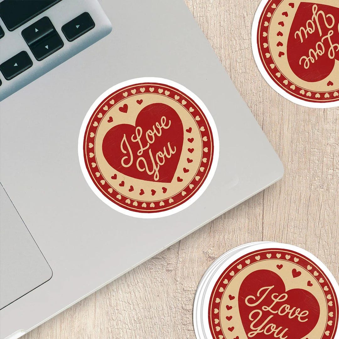 I Love You Vinyl Sticker - Etsy