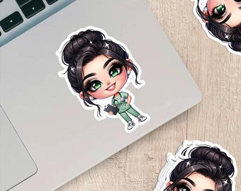 Cartoon Nurse Vinyl Sticker – Weatherproof Decal