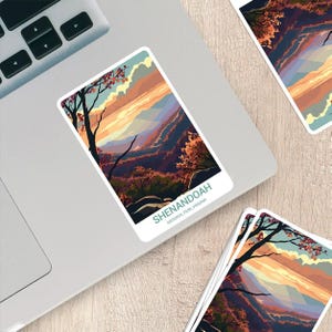 Shenandoah National Park Sticker - Weatherproof Vinyl for Laptops, Water Bottles & More