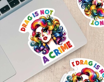 Rainbow Drag Queen Vinyl Sticker: LGBTQ+ Pride Decal