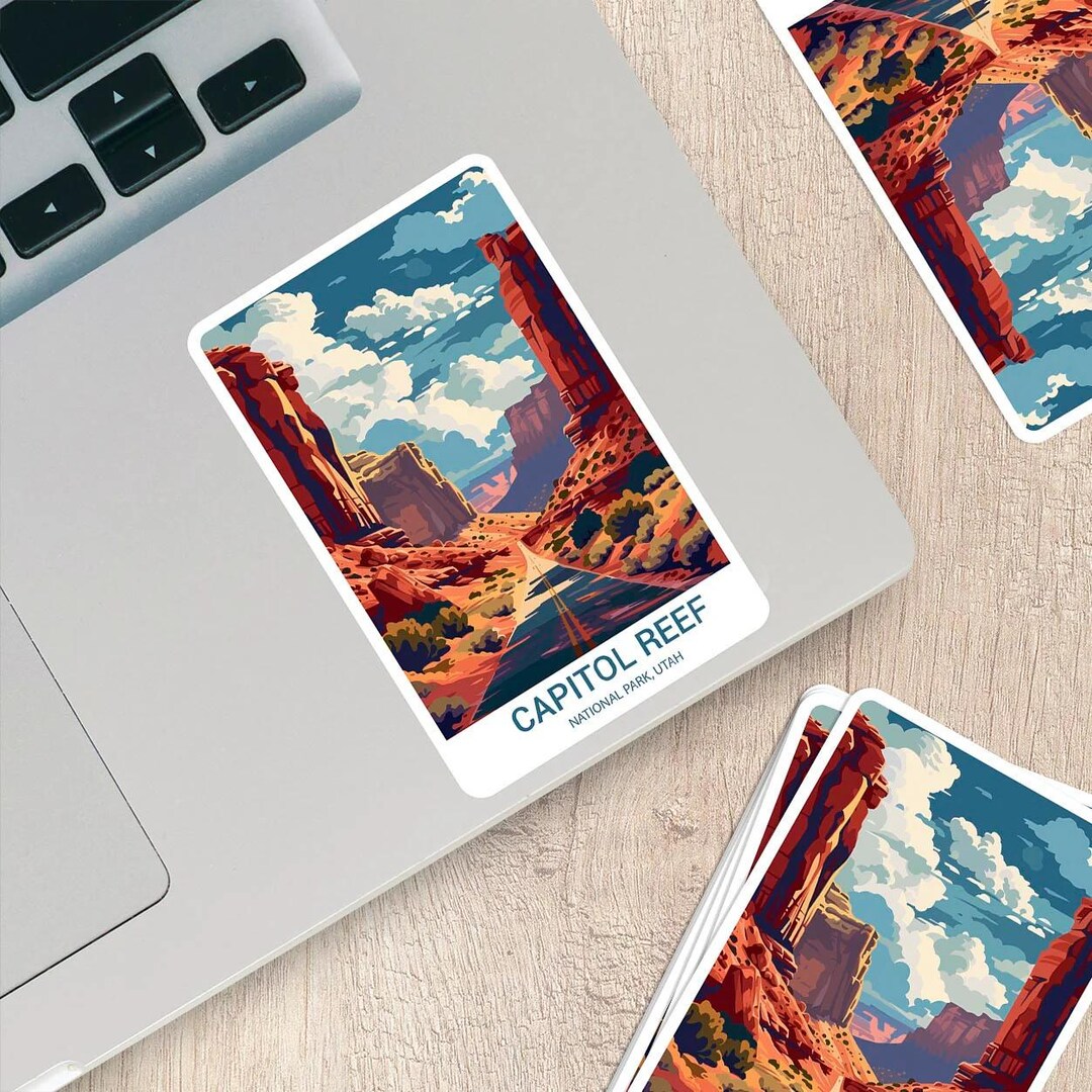 Capitol Reef National Park Sticker - Weatherproof Vinyl for Laptops ...