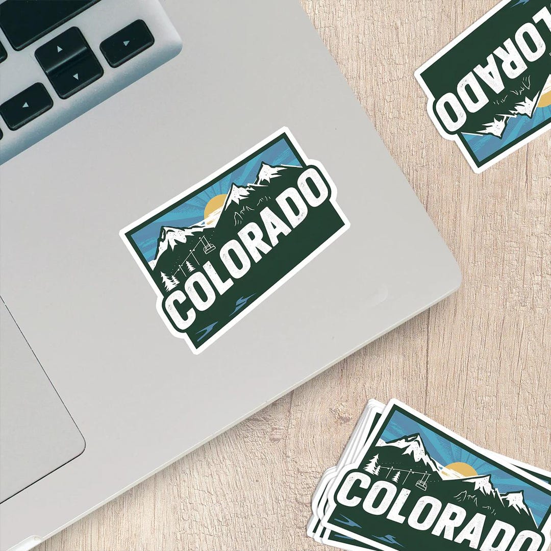 Retro Vinyl State Sticker - Colorado - Etsy